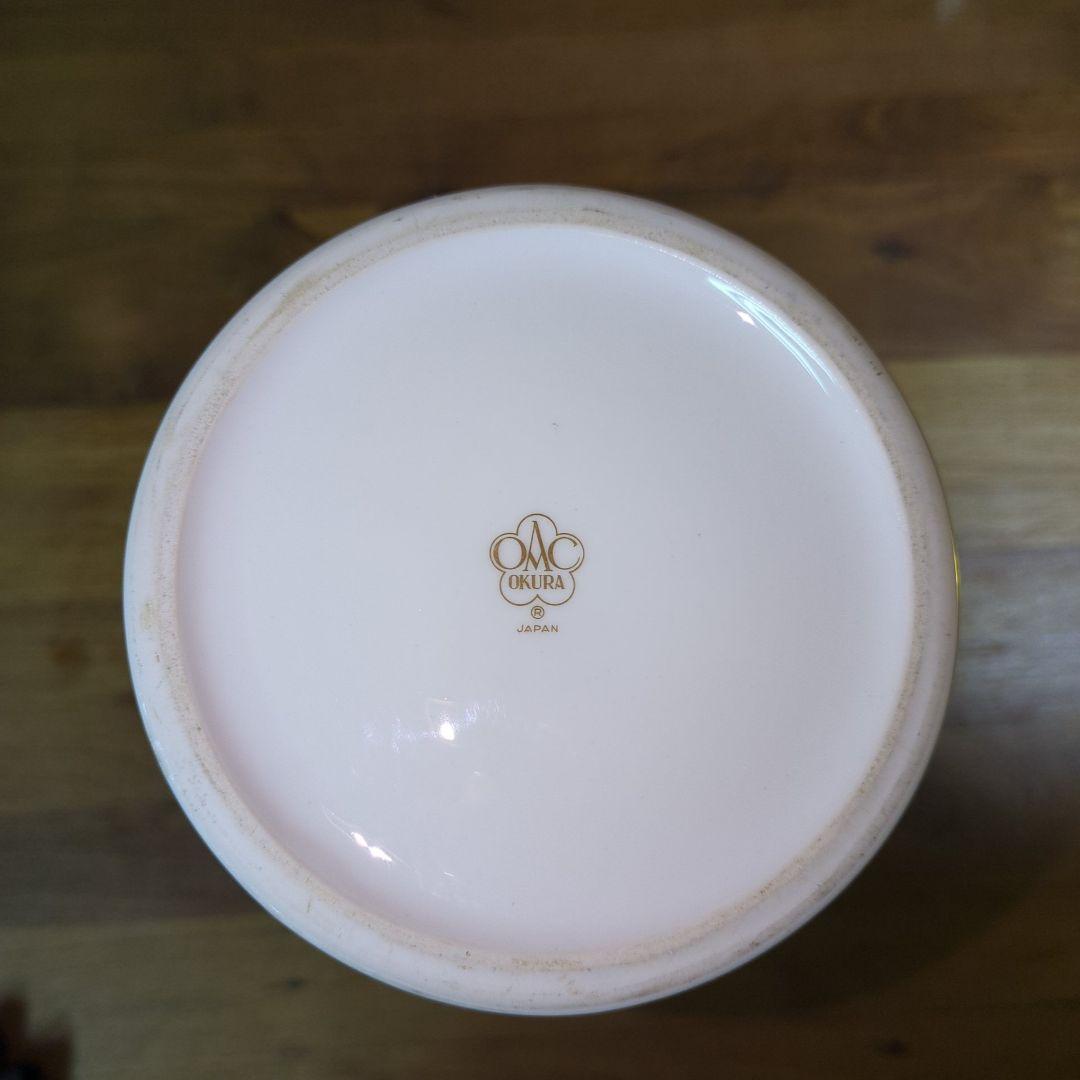 大倉陶園 OKURA 金彩色絵 藤の花 花瓶 高さ35cm