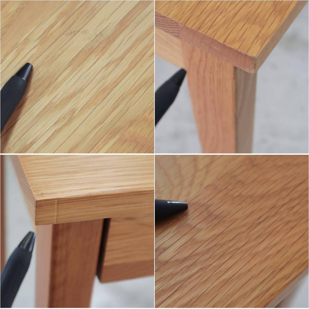 無印良品 無垢材デスク オーク材 引き出し付き 幅110cm 高さ70cm