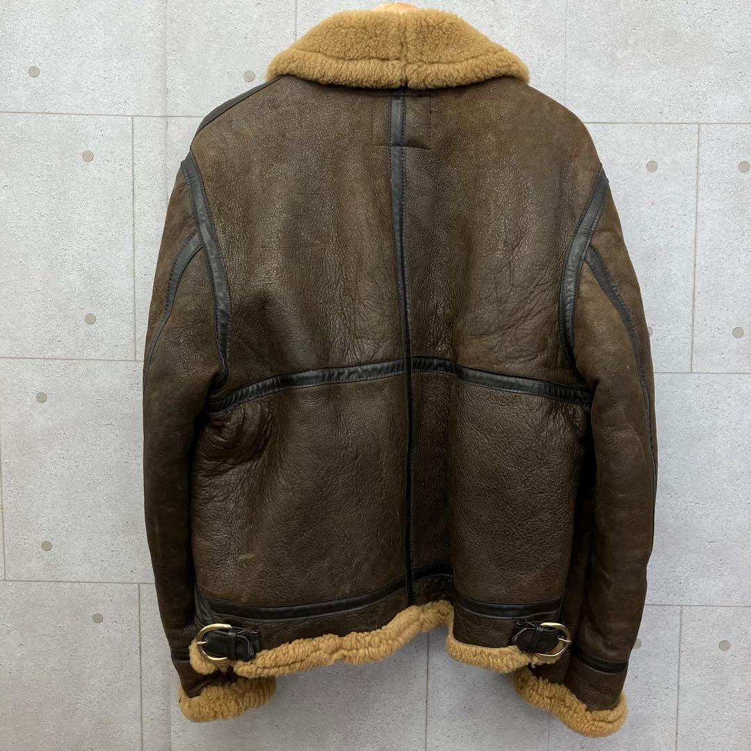 USA製 80's Schoot B-3 フライトジャケット ムートン レザー