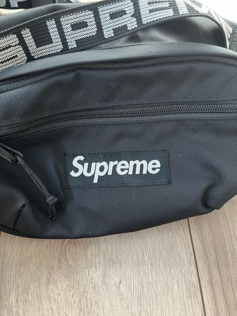 【21】Supreme ウエストバッグ　ブラック