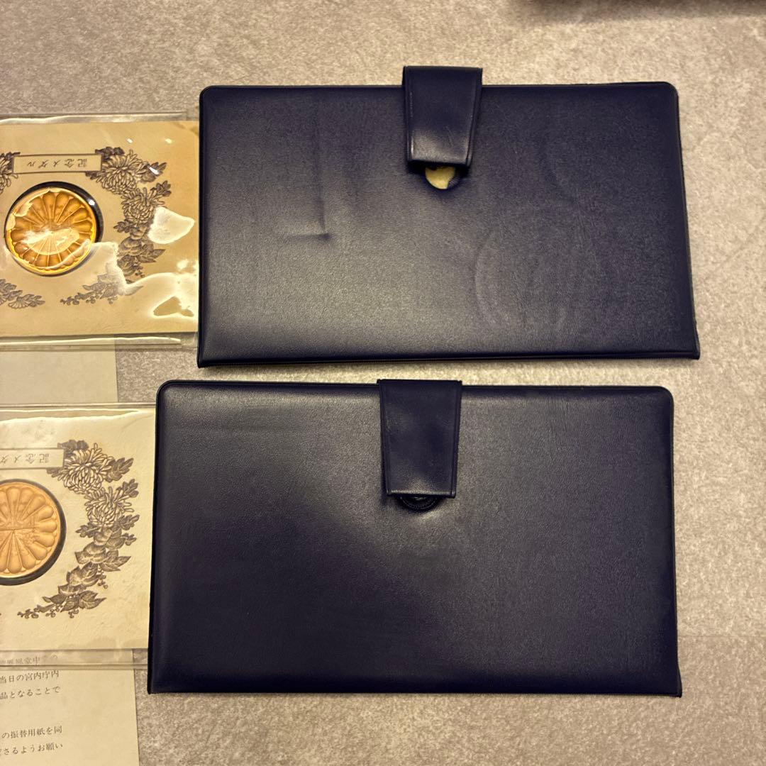 【純金仕上】天皇皇后両陛下御大婚六十年記念メダル　　2個セット　申込書付