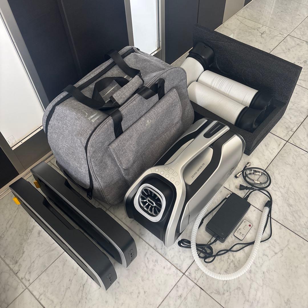 ☆新品同様☆バッテリー×2 専用ケース付☆ゼロブリーズ ポータブルクーラー★