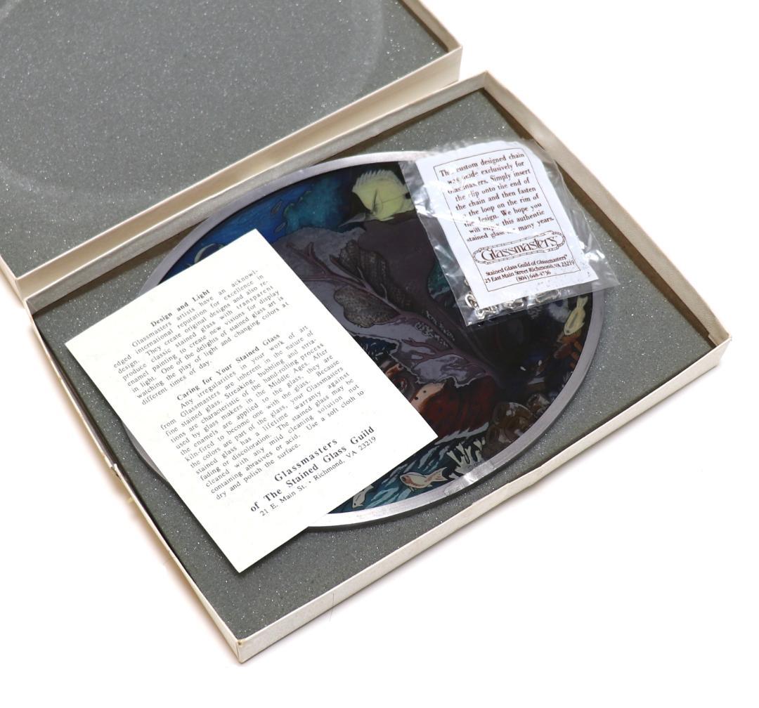 新品 海と熱帯魚 ヴィンテージ ステンドグラス 箱付き フィッシュ オーシャン