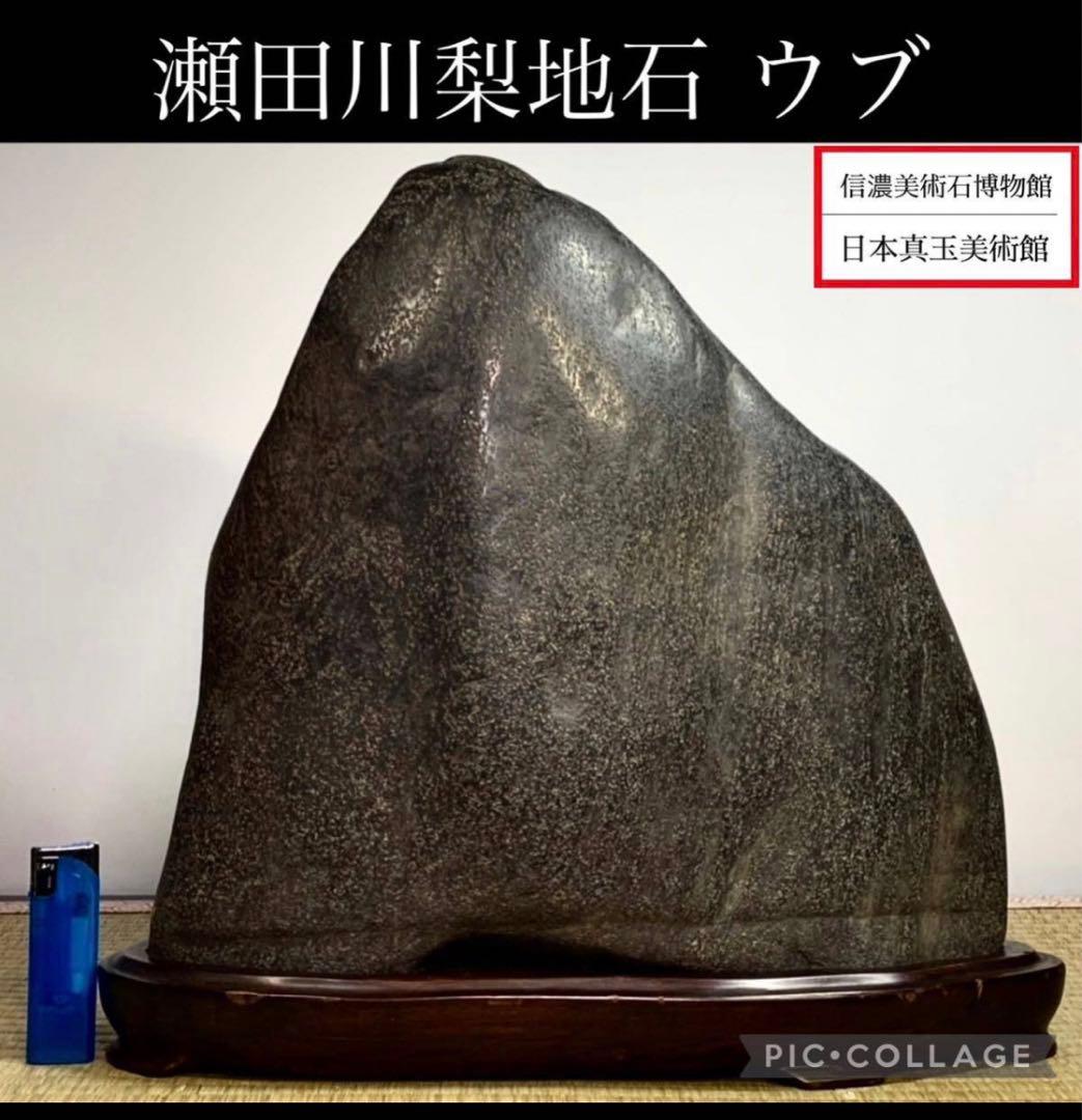 4258 瀬田川梨地石 ウブ  横36×高36(cm) 約25kg