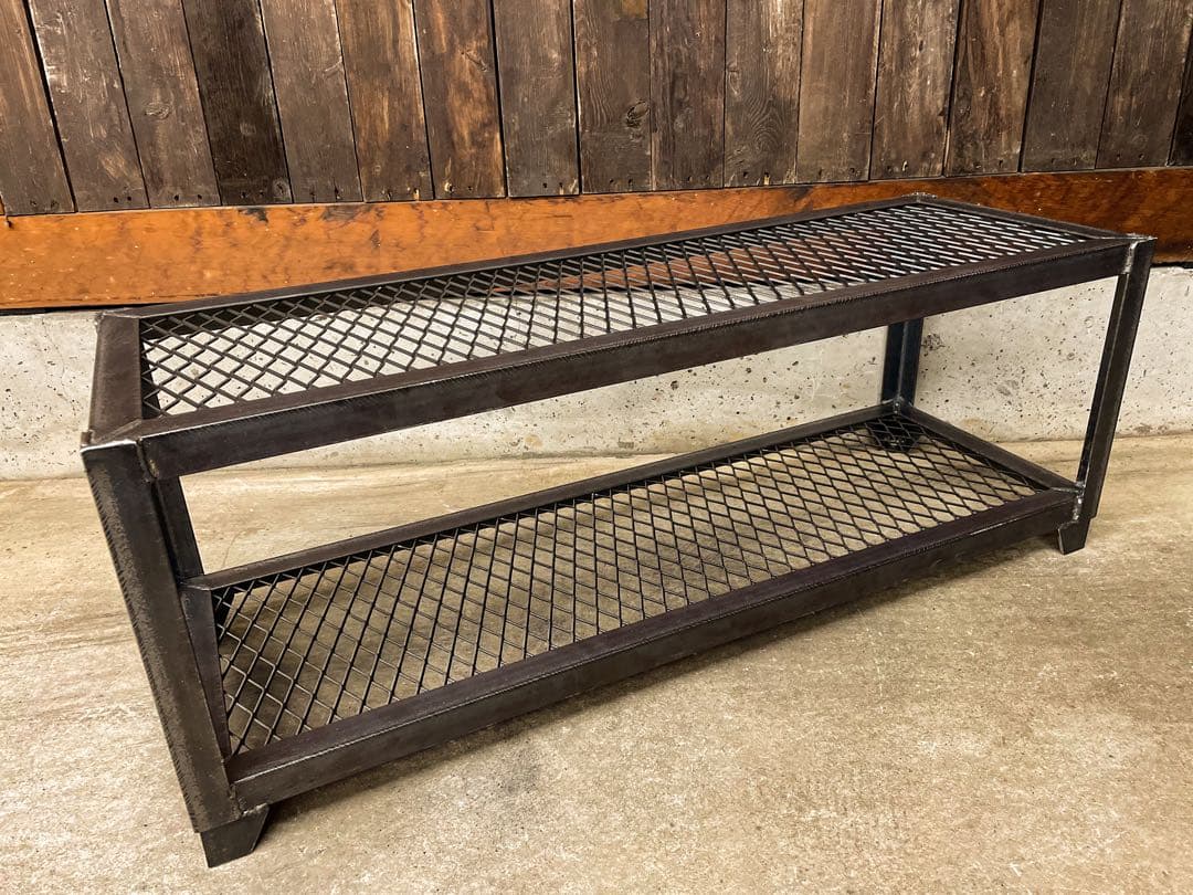 アイアンシューズラック［幅900㎜］植物棚　アイアンラック　アイアン家具