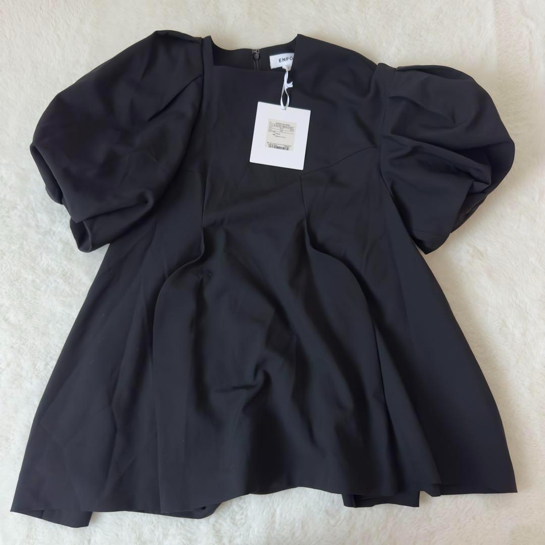 新品未使用　ENFOLD アシンメトリー　ボリュームスリーブ　38 黒