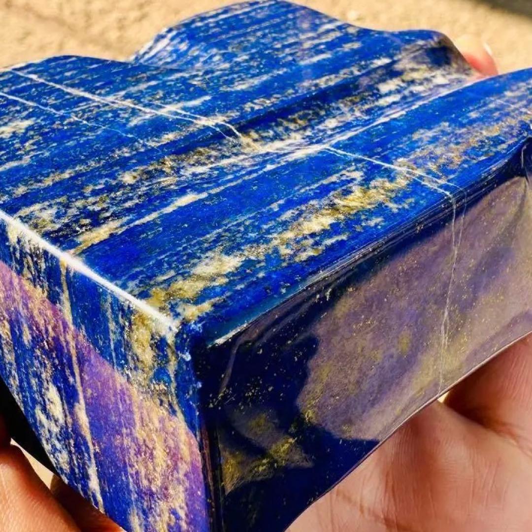 506g✨天然 ラピスラズリ フリーフォーム 無着色 原石 キラキラ ツヤツヤ