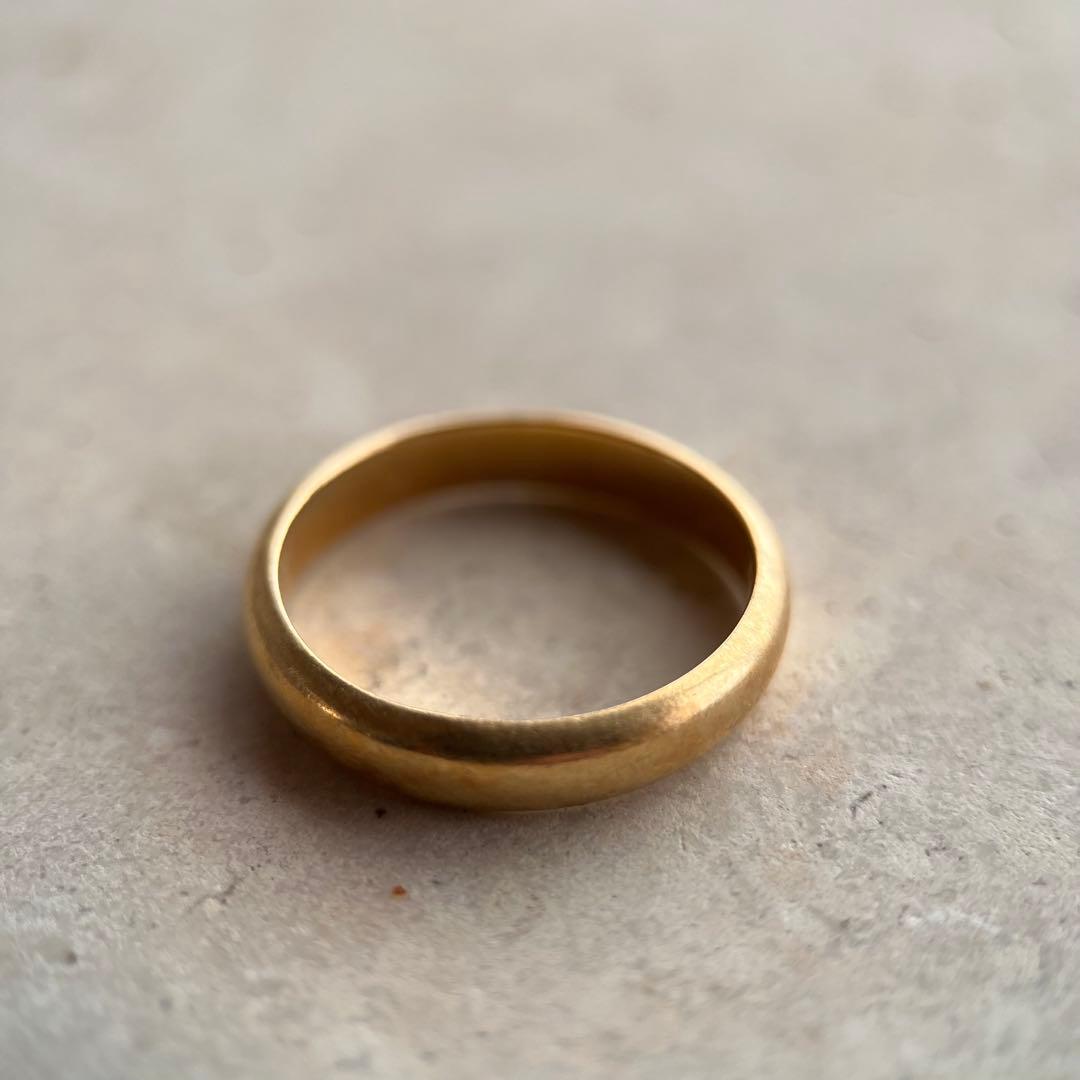 ゴールド リング 指輪 K18 18金 甲丸 かまぼこ 約10号 3.2g