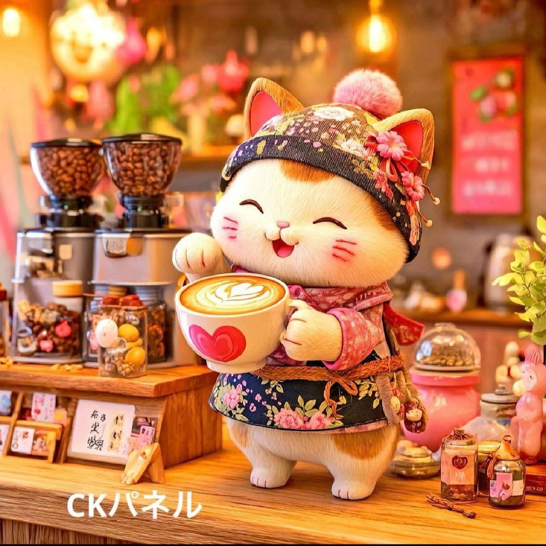 激レア招き猫パネル生地　ハンドメイド