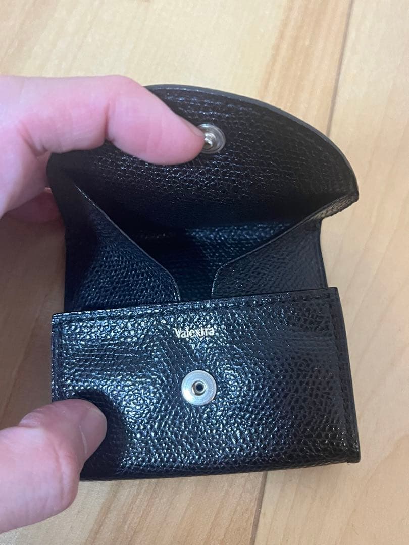 valextra ネイビーマネークリップ・ブラックケース　セット