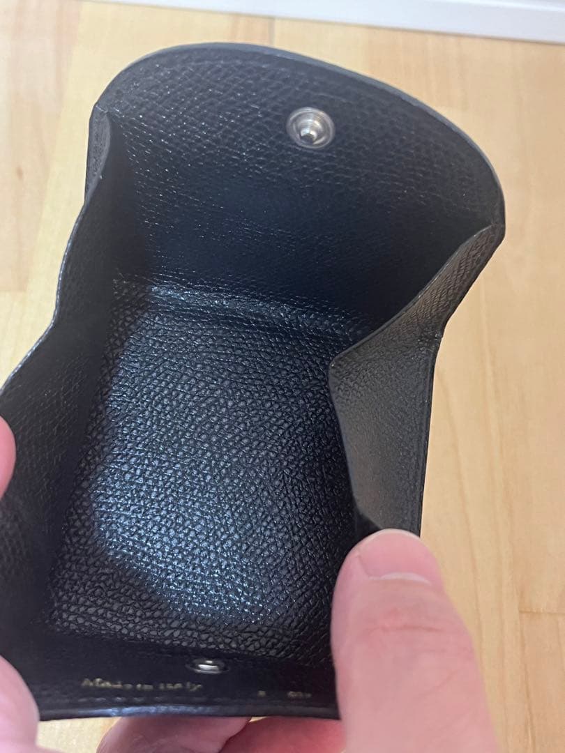 valextra ネイビーマネークリップ・ブラックケース　セット