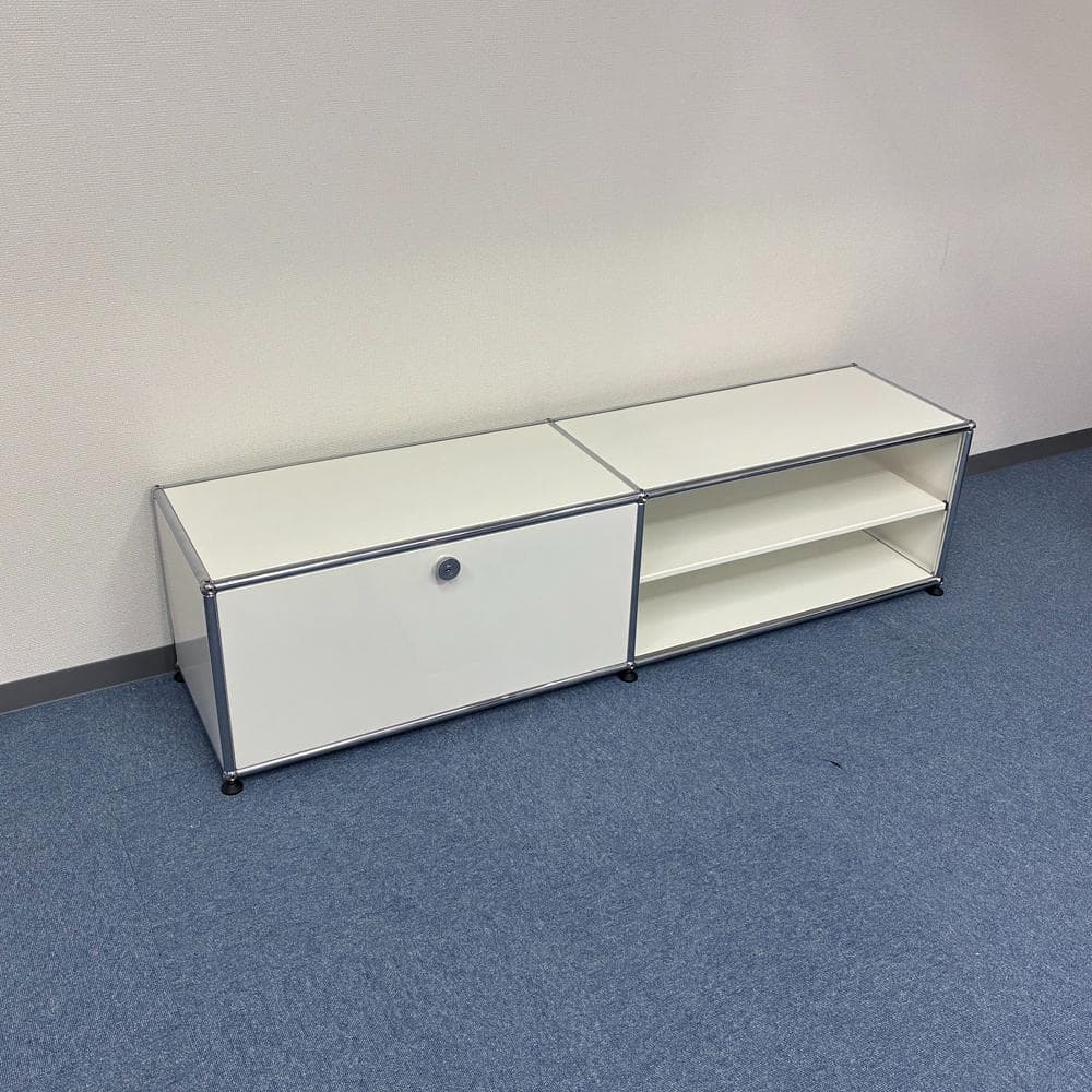 中古 USMハラー｜キャビネット テレビボード 2列1段 ピュアホワイト