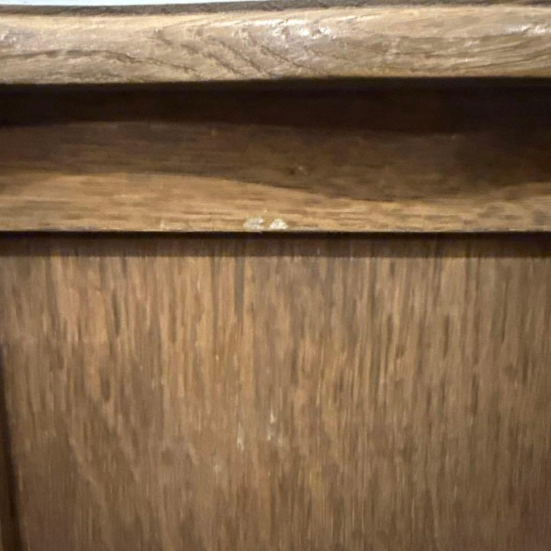 フランス　ヴィンテージ　サイドテーブル　扉収納付き　取手固め