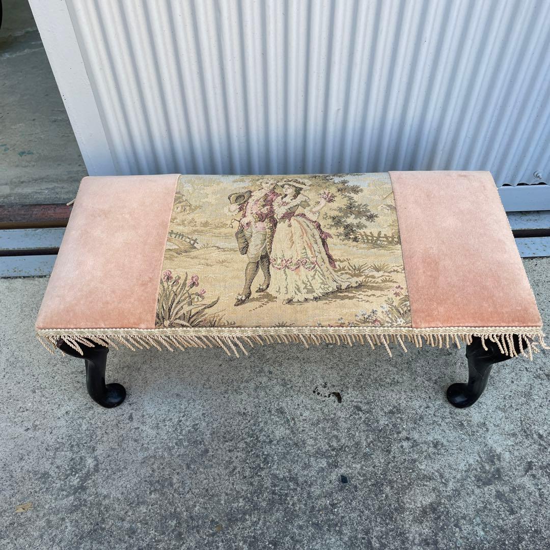 アンティーク　　猫足　　　フットスツール