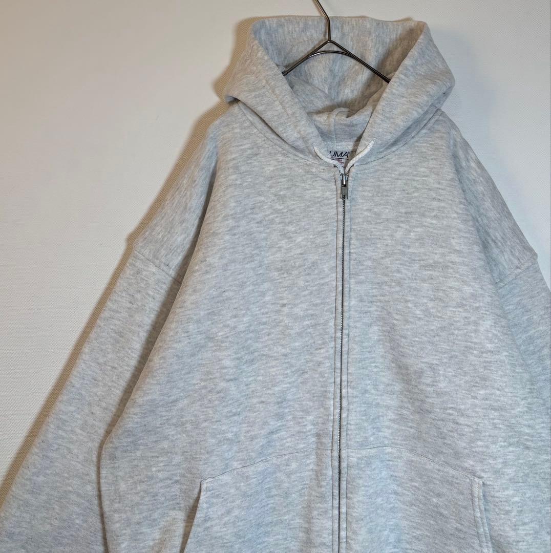 PLUMA 裏サーマル　ダブルフェイス　メキシコ製　無地　ジップアップパーカー