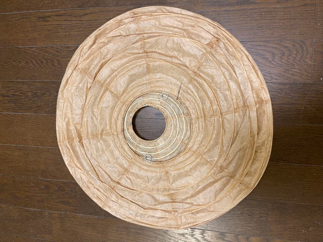 径45㎝丸杉皮入和紙灯具付提灯照明ペンダント