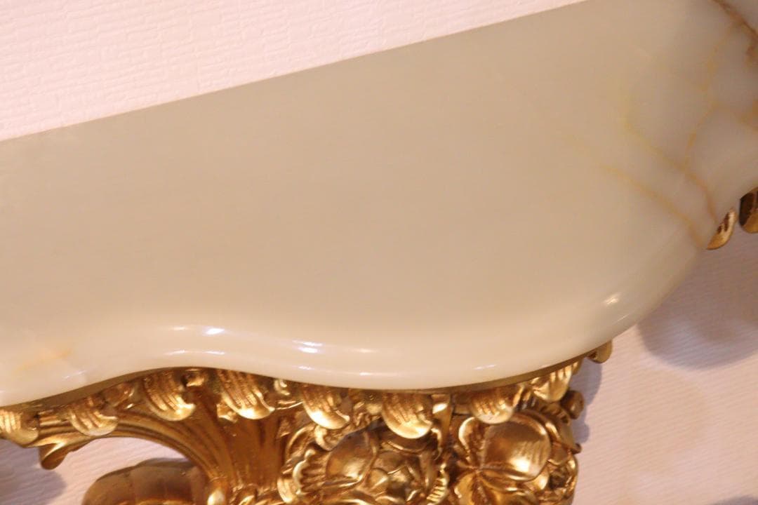 コンソール SILIK イタリア 大理石 白家具 シリック ゴールド