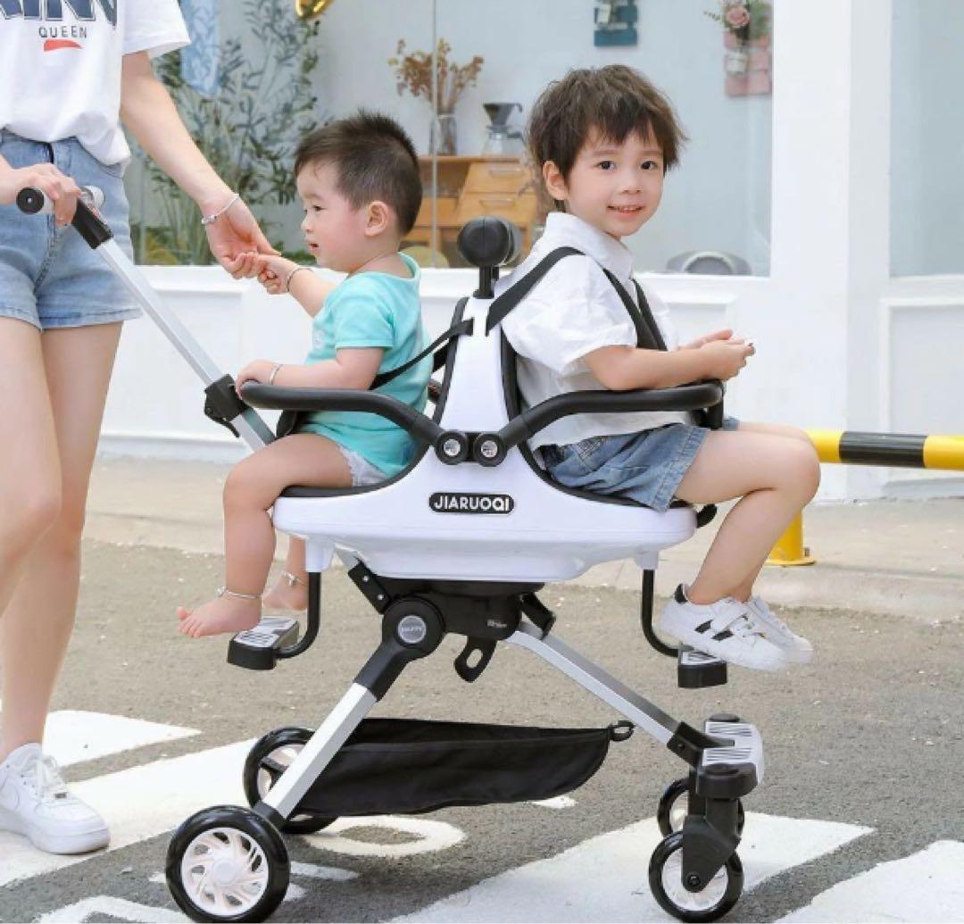 2人乗りベビーカー　折り畳み　軽量　コンパクト　JIARUOQI