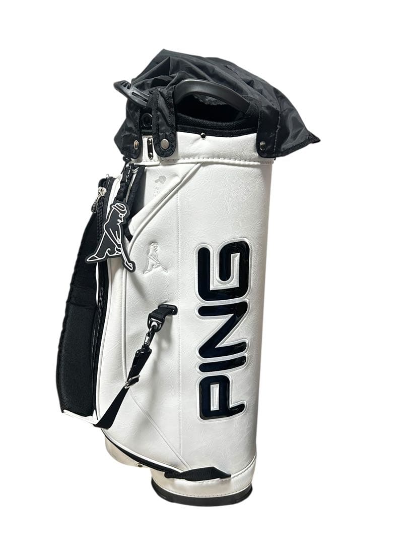 PING ゴルフ キャディバッグ 白黒 スタンド型 美品　ホワイト　ゴルフ用品