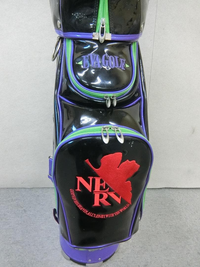 b619 エヴァンゲリオン EVA GOLFゴルフ キャディバッグ 初号機カラー