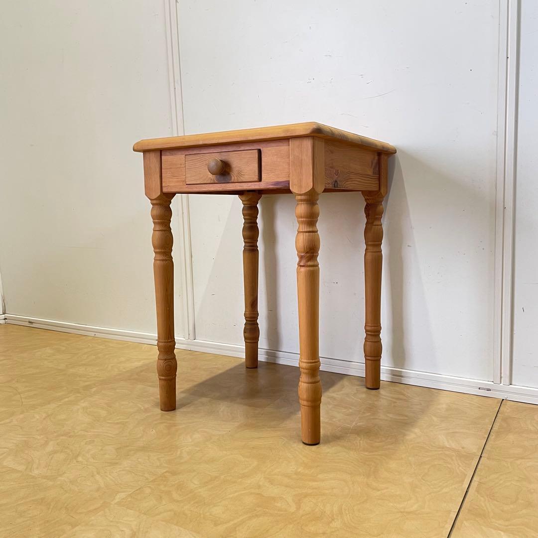 カントリー家具 サイドテーブル 引き出し 電話台 机 デスク 北欧スタイル