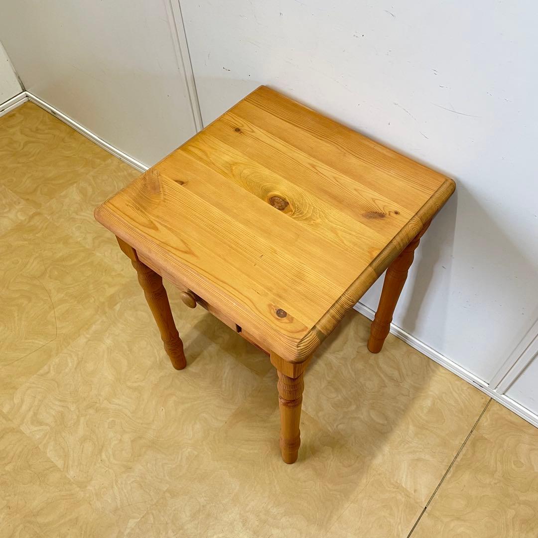 カントリー家具 サイドテーブル 引き出し 電話台 机 デスク 北欧スタイル