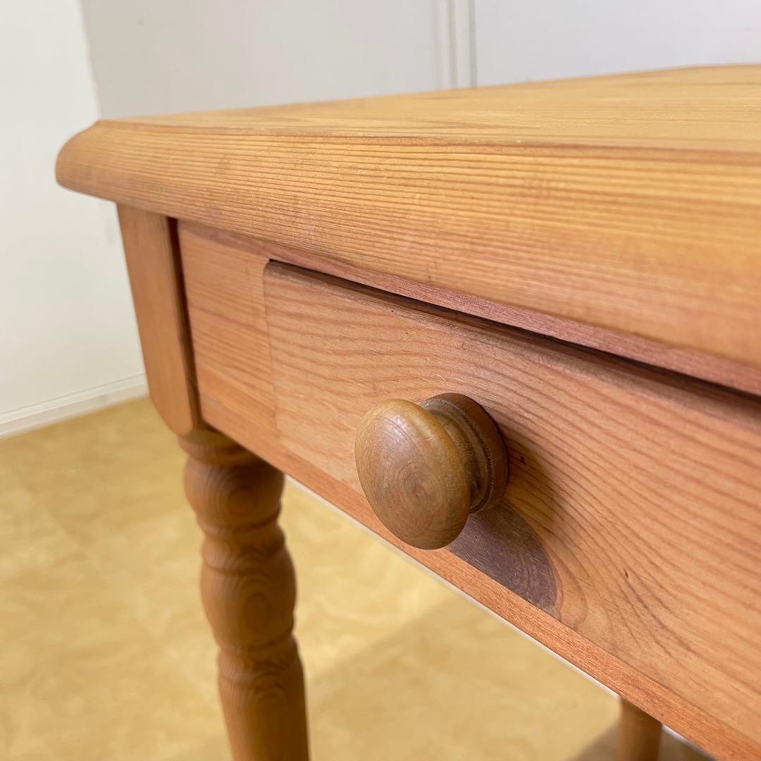 カントリー家具 サイドテーブル 引き出し 電話台 机 デスク 北欧スタイル