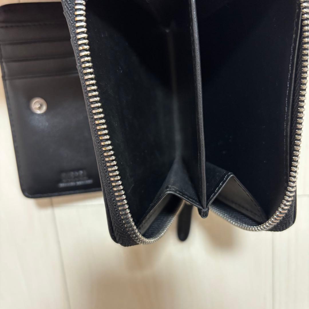 DIESEL ブラックレザー2つ折り財布