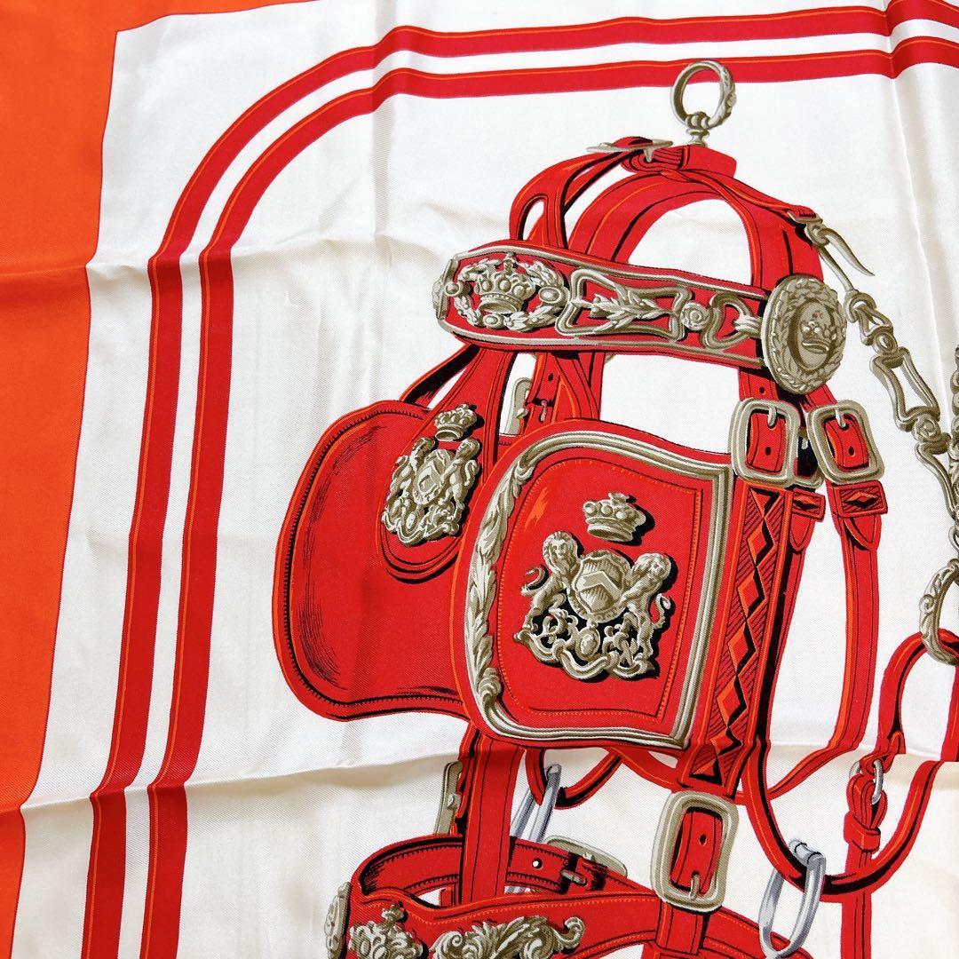 エルメス HERMES カレ90 Brides de Gala 馬具 レッド