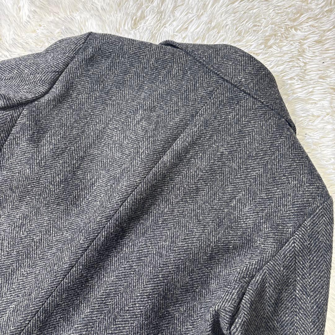 極美品✨HarrisTweed ハリスツイード　ミドル丈　ステンカラーコート