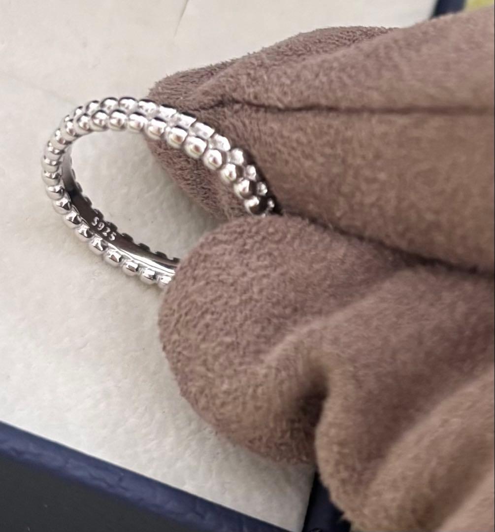 シルバー925 ビーズリング 9号（USサイズ5号）