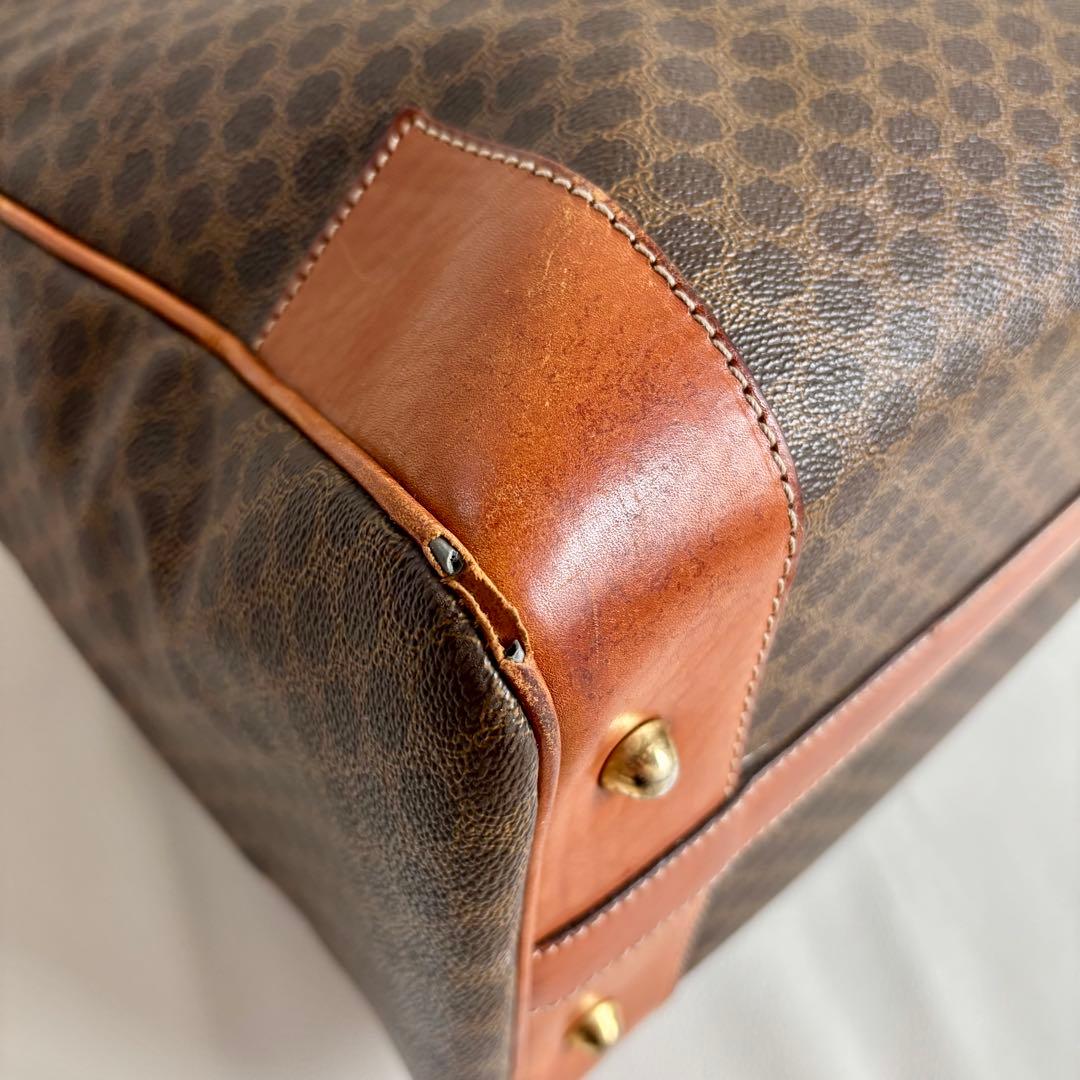 【セリーヌ】CELINE ボストンバッグ マカダム柄 旅行かばん オールド