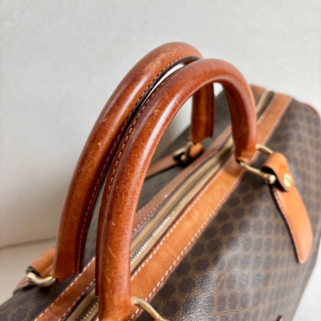 【セリーヌ】CELINE ボストンバッグ マカダム柄 旅行かばん オールド