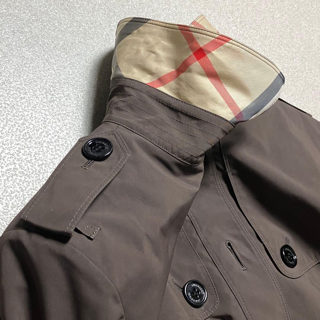 希少✨バーバリーロンドン 46 ファー付きトレンチコート メガチェック 5way