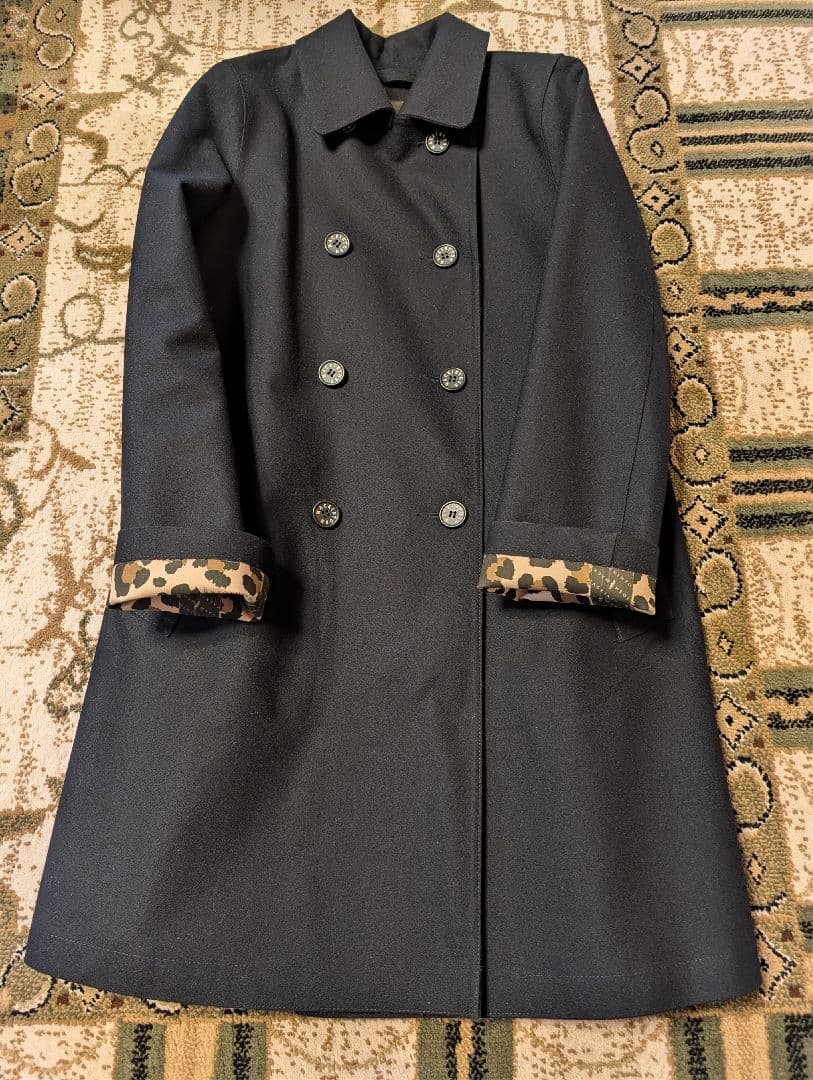 【極美品】MACKINTOSH ゴム引きトレンチコート ブラック 34