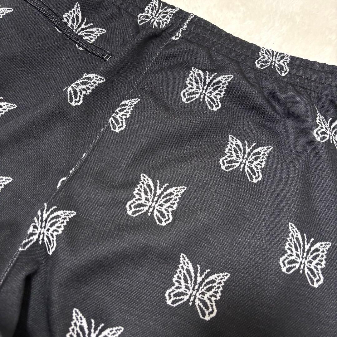 希少 Needles トラックパンツ パピヨン総柄 STUDIOUS別注 M 黒