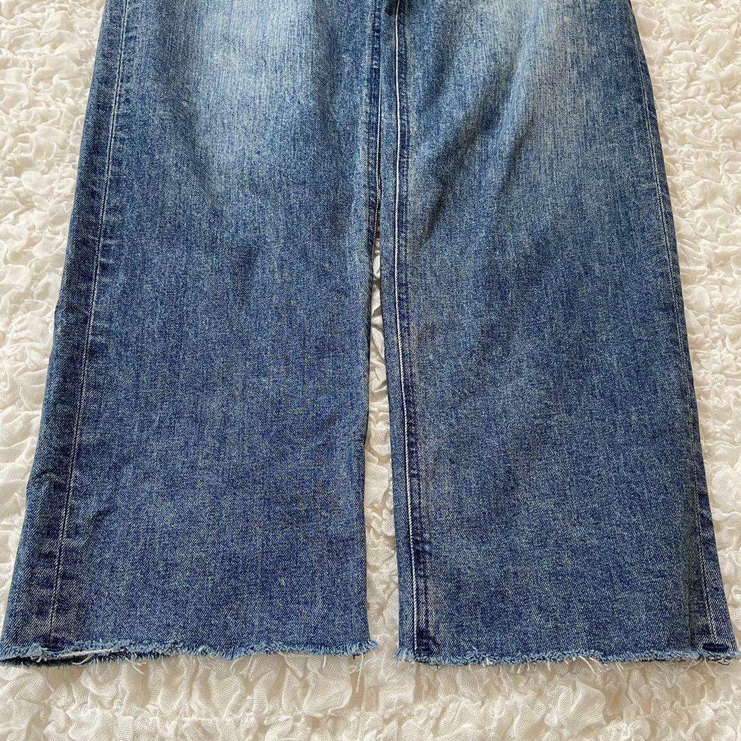 YANUK Lea ボーイズストレート 26インチ カットオフ ストレッチ