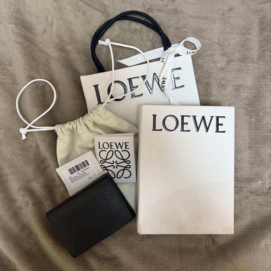 LOEWE 三つ折り財布 ブラック