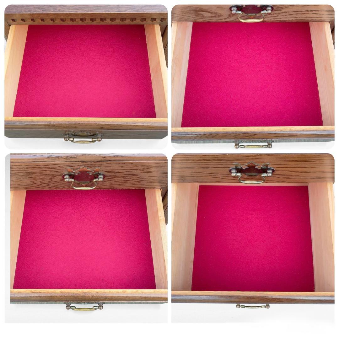 コスガ チェスト オーク材　ガラス扉　収納 クラシックブラウン ヨーロピアン