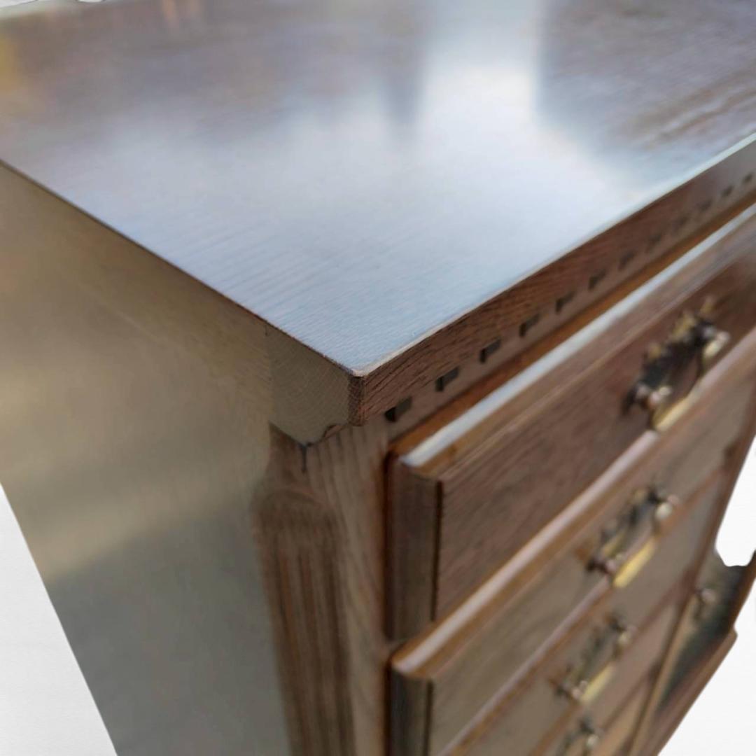 コスガ チェスト オーク材　ガラス扉　収納 クラシックブラウン ヨーロピアン