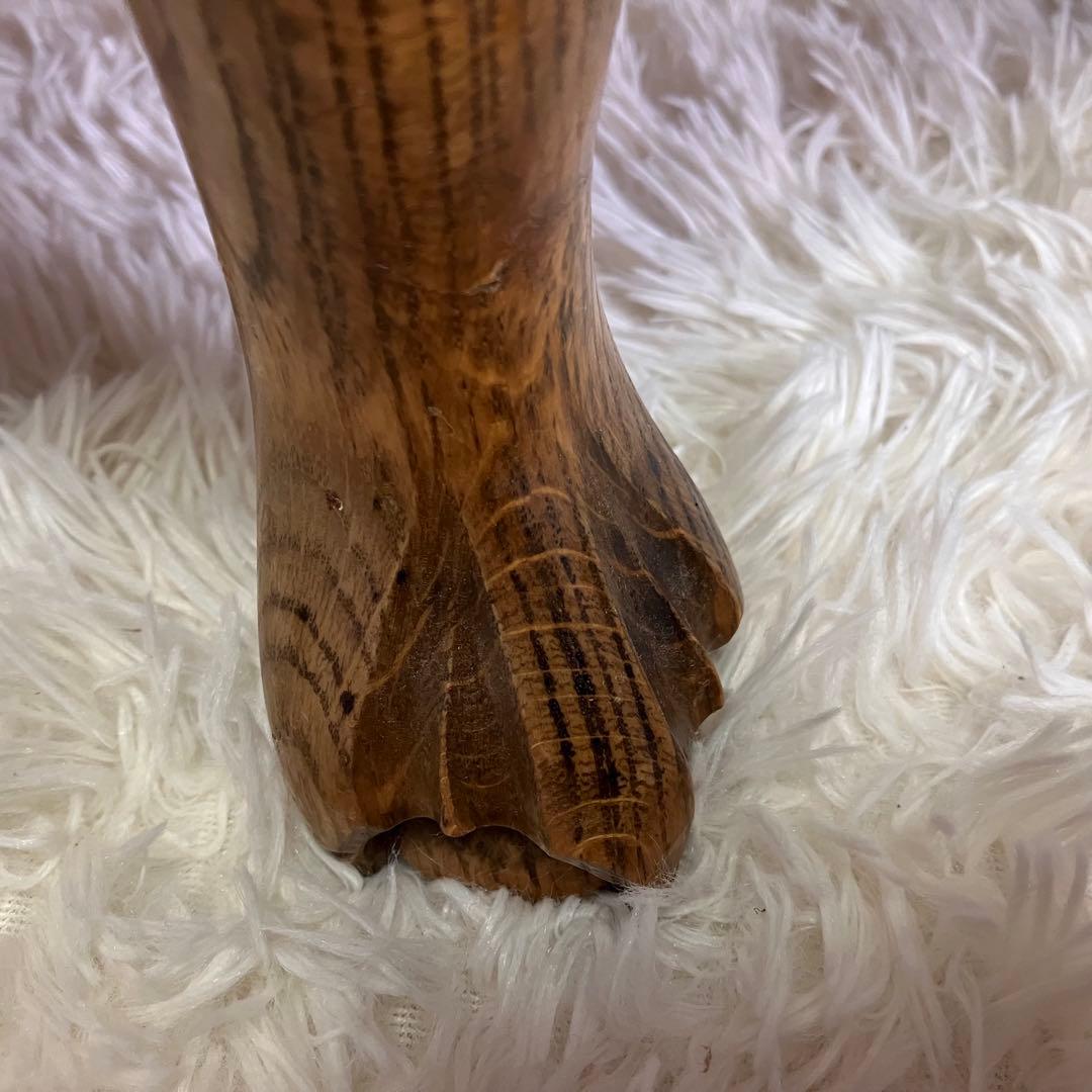 ガラスキャビネット　ドラゴンクロウ　脚　ハーフムーン型 アンティーク　オーク