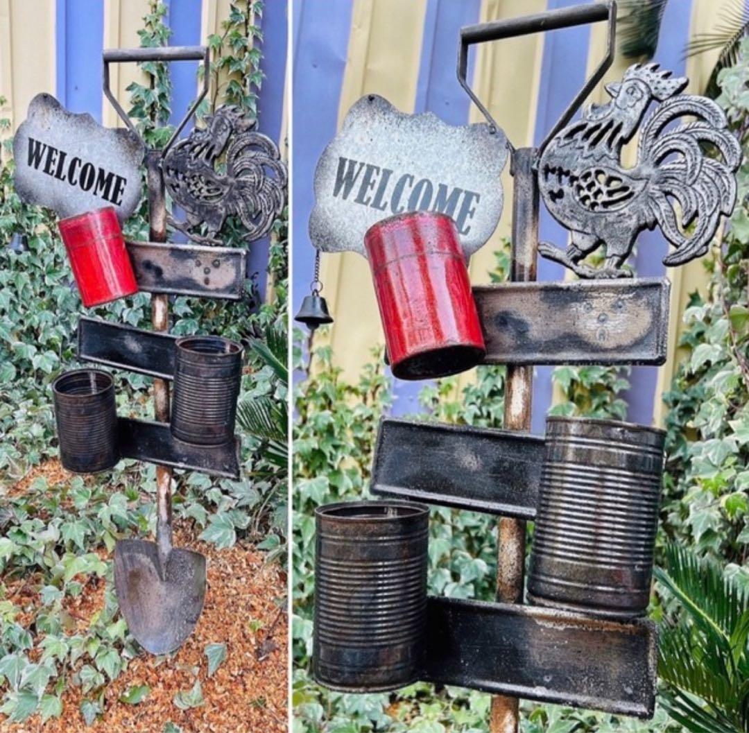 手作りのガーデンピック（スコップ型） ガーデンオーナメント ウェルカムボード