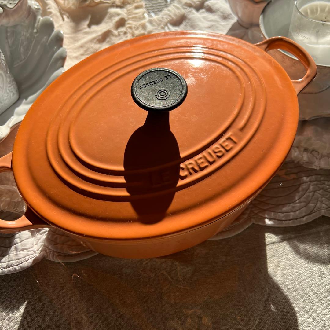 Le Creuset サーモンピンク両手鍋 25cm