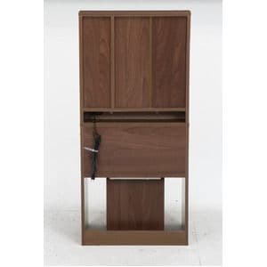 ドレッサー（三面鏡） スツール付き ミディアムブラウン 組立品