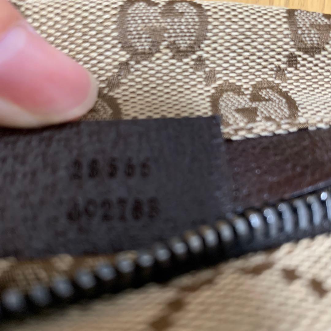 に*ん様 未使用に近い❤️GUCCI ボディバッグ キャンバス レザー