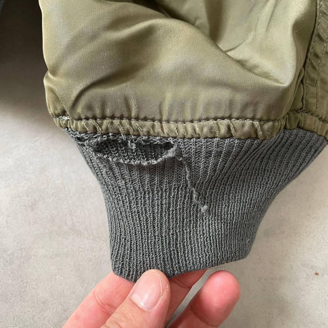 80s ALPHA 旧タグ　Ma-1 フライトジャケット　フェード