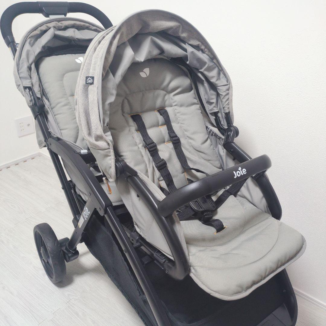✨️美品✨️Joie ジョイー 2人乗りベビーカー エヴァライトデュオ グレー