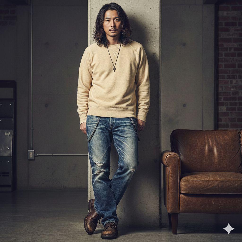 クロス青■本革レザーフルスタッズナローベルト☆アメカジヴィンテージビンテージ