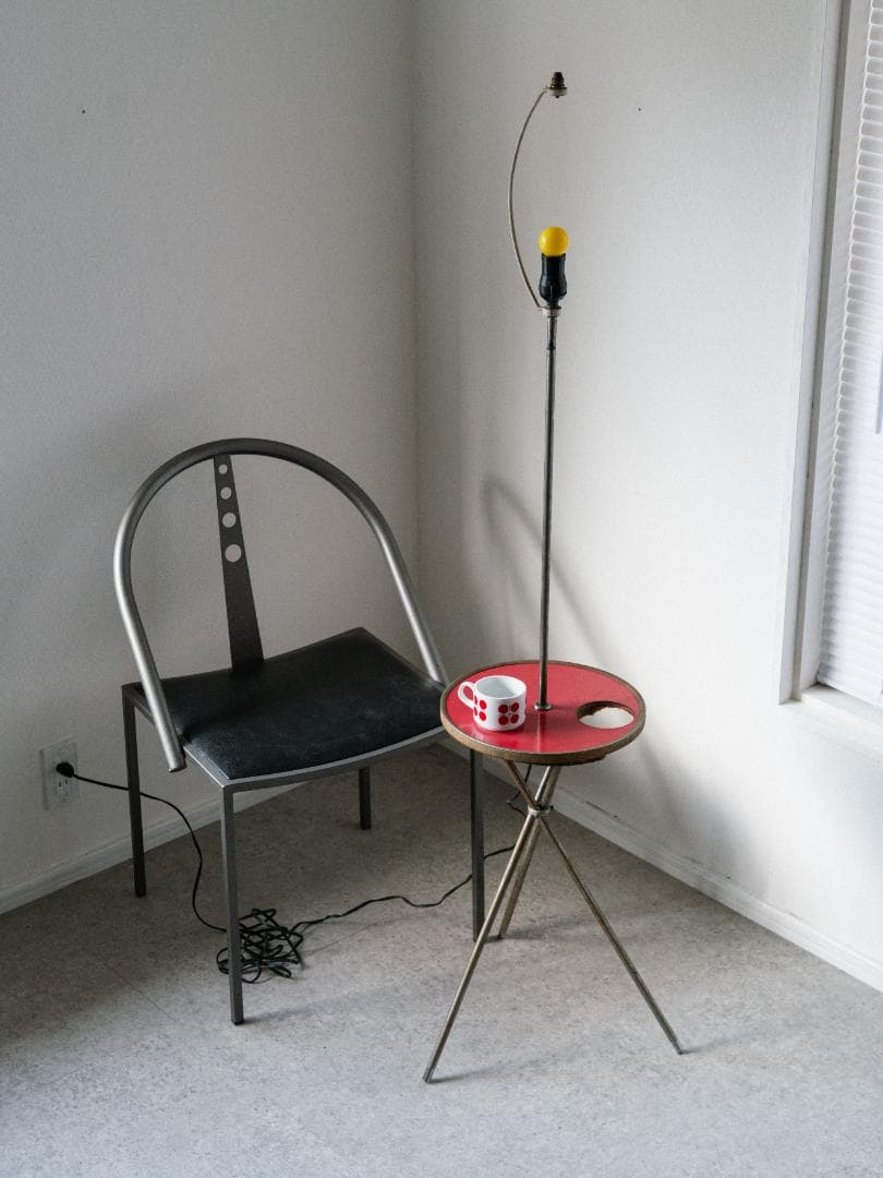 70-80's vintage ポストモダン フロアスタンド・サイドテーブル