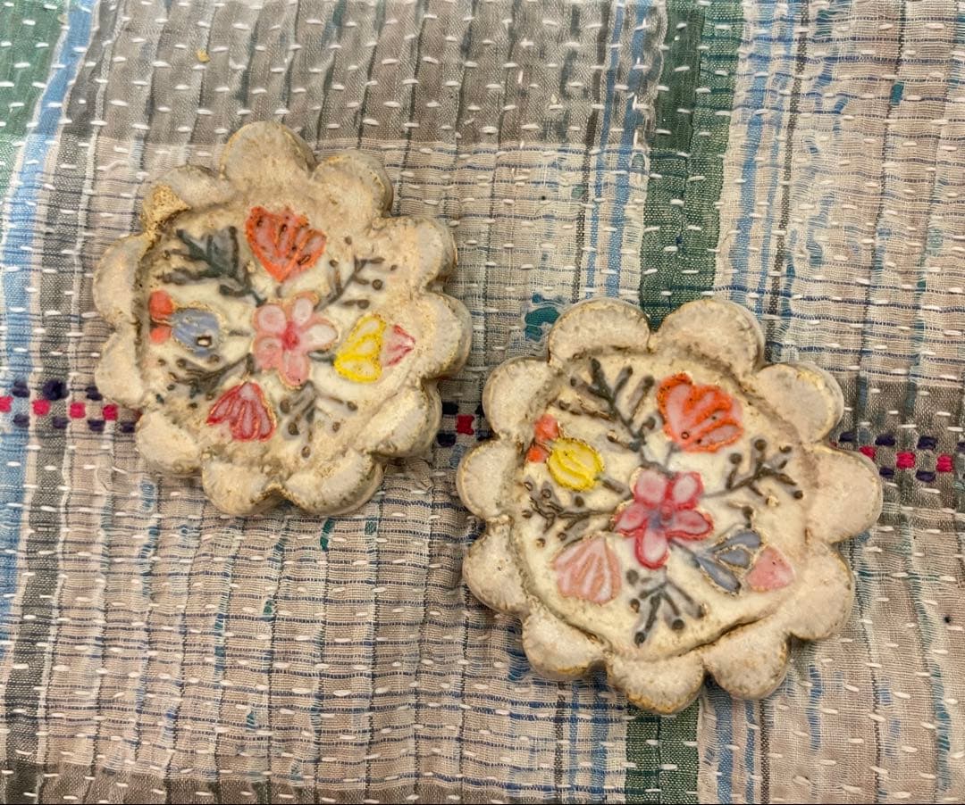 本田あつみさん作 花形箸置き 2個セット